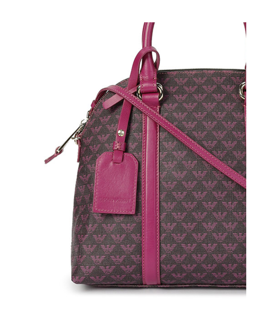 Emporio Armani Logo Details Handbag In Black