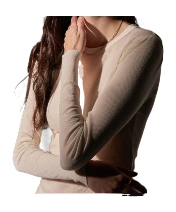 JAMES PERSE LONG-SLEEVE RIBBED SWEATER
