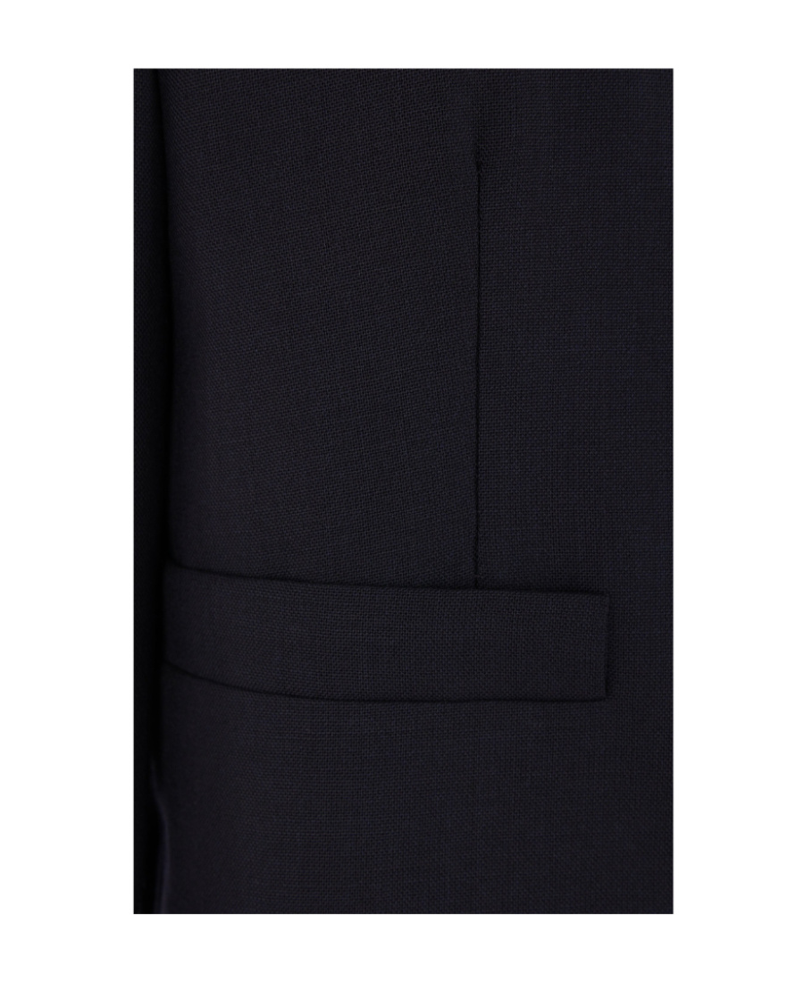 Thom Browne Woman Jacket Midnight Blue Size 4 Wool In Blue