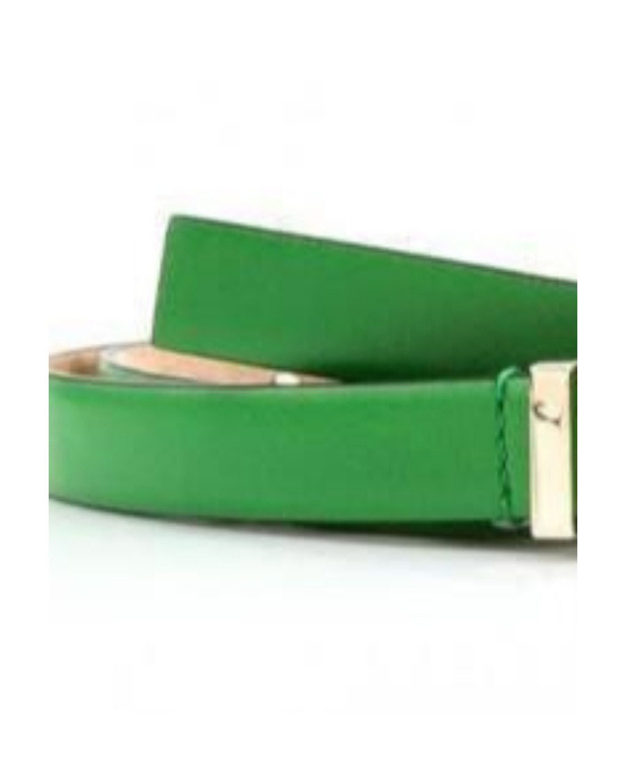 Valentino Metal Logo Belt In Green