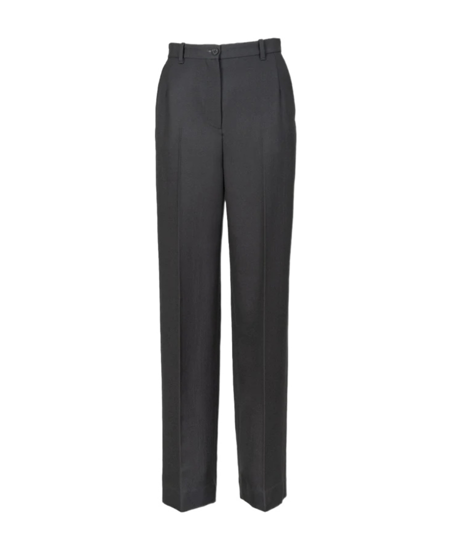 The Row Logo Straight Casual Pants In Black