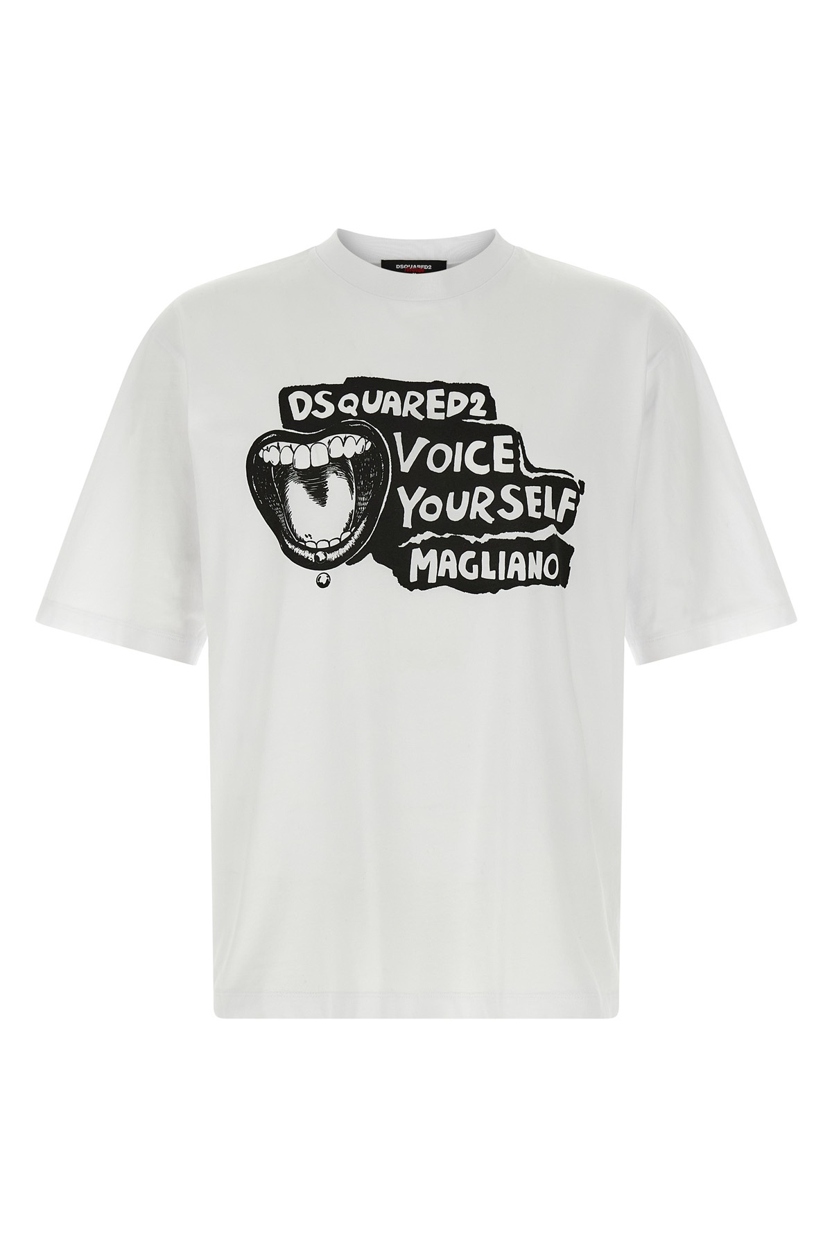 Dsquared2 Cotton T-shirt Collaboration Magliano Graphic Print In White