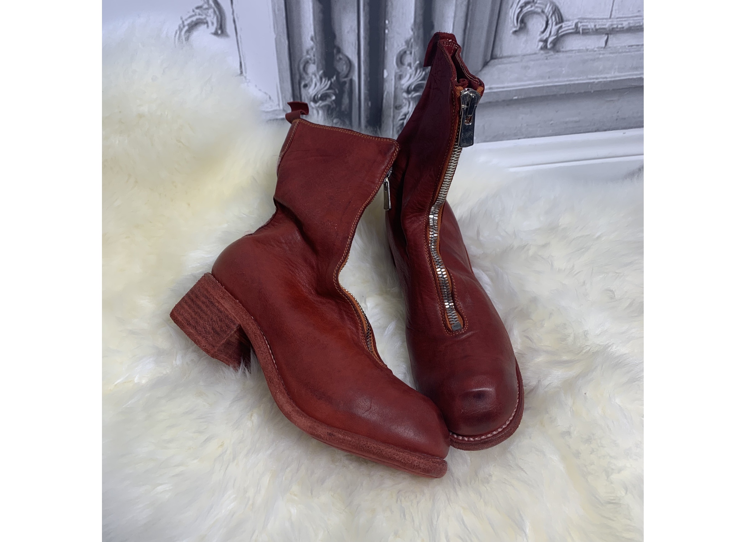 Guidi Zipped-up Boots In Brown