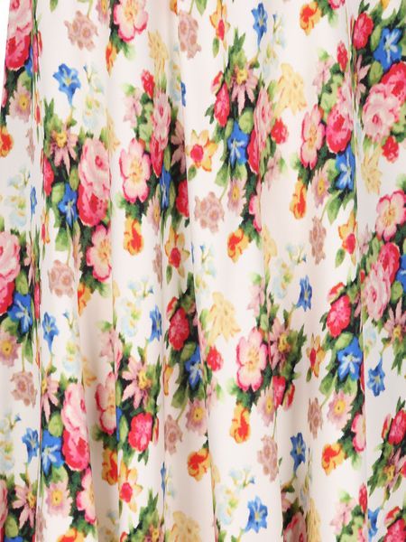 Loewe Asymmetrical Floral Print Dress In Nude