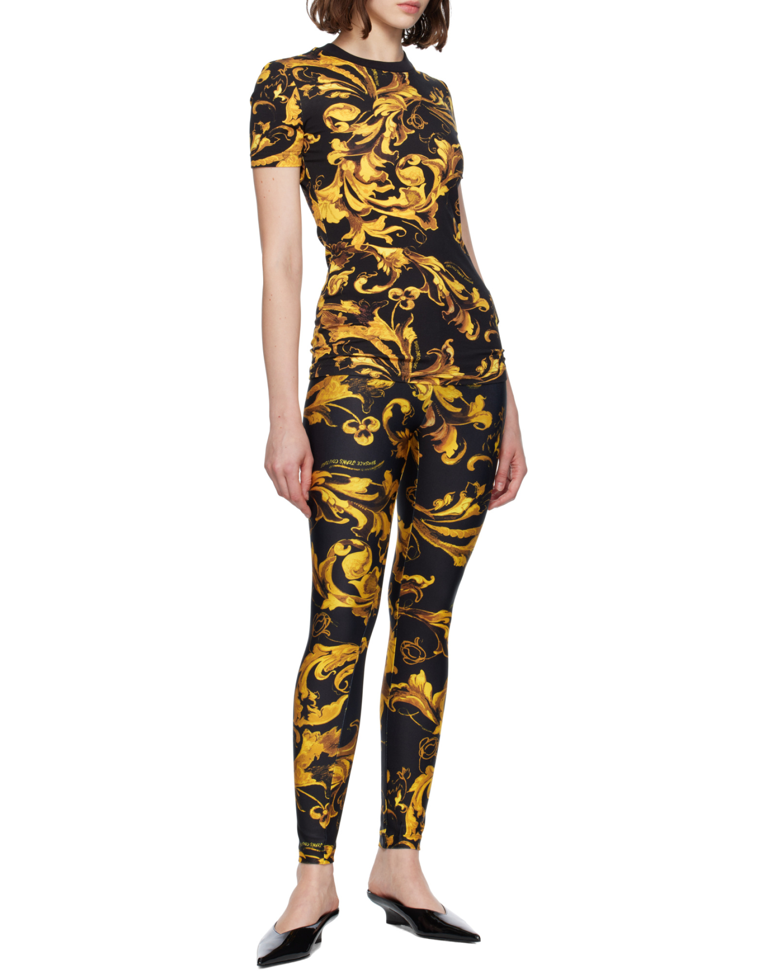 Versace Jeans Locke Printed Short Sleeve Crewneck T-shirt In Multi