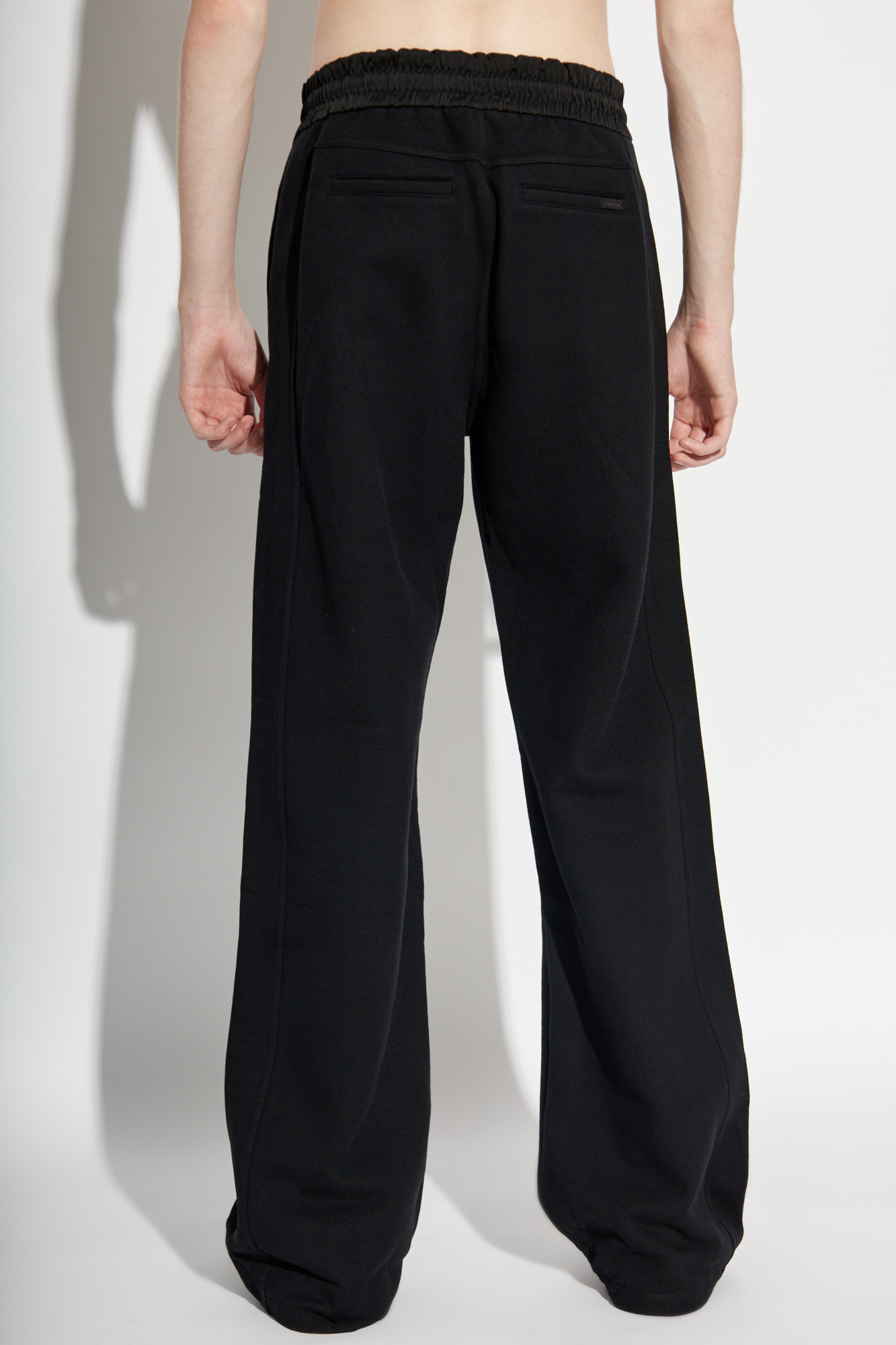 SAINT LAURENT PULL ROPE AND STRETCH WAIST SWEATPANTS 