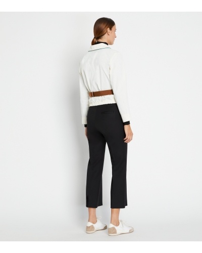 TORY BURCH CROPPED WOOL TAILORED TROUSERS