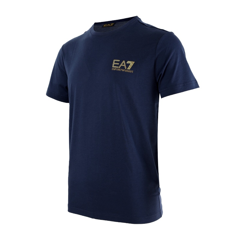 Ea7 Logo Printed T-shirt In Black