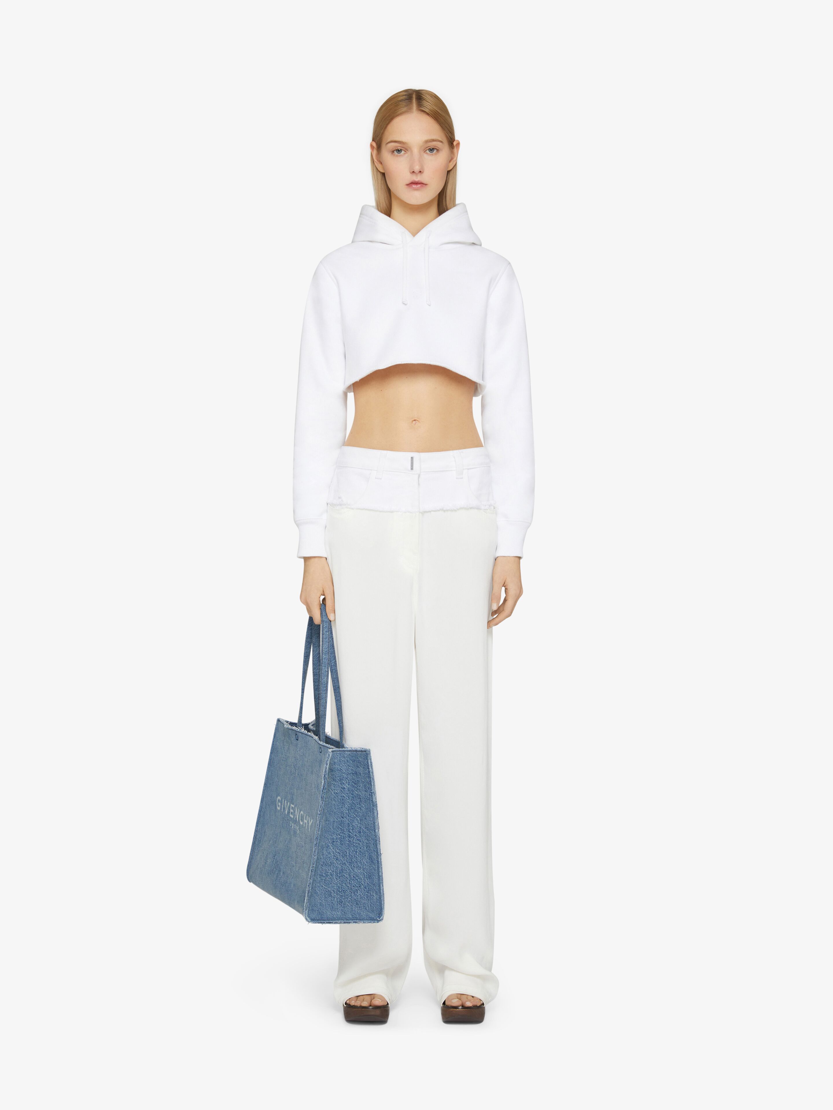 Givenchy Patchwork-detail High-waisted Trousers In White