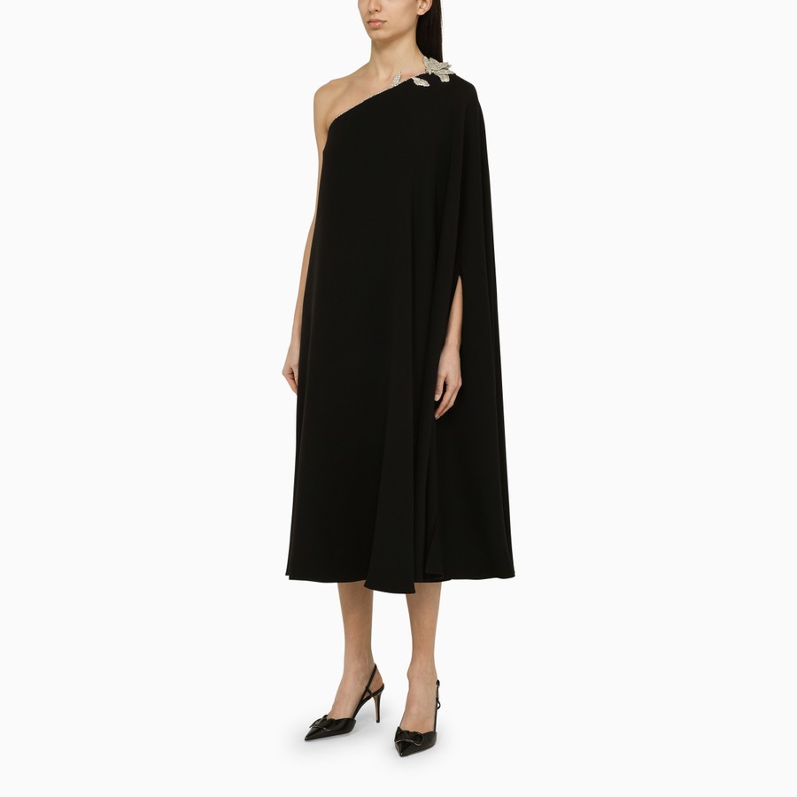 Valentino Crêpe Couture High-rise Midi Skirt In Black