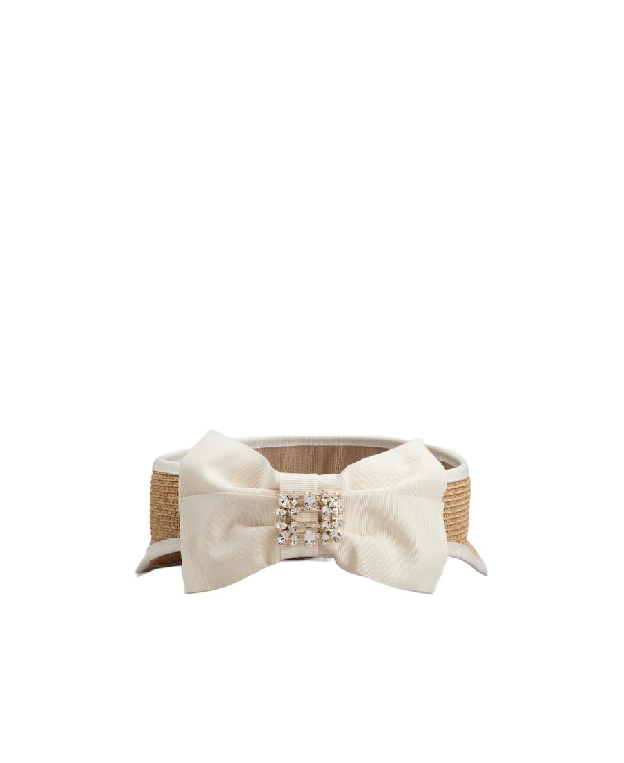 Roger Vivier Broche Vivier Snap-on Sunshade Hat In Nude