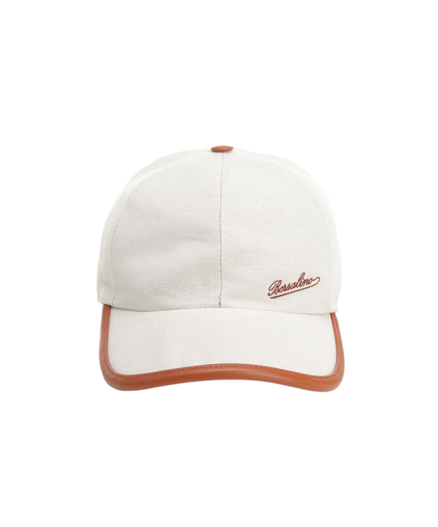 Borsalino Logo-embroidered Baseball Cap In White