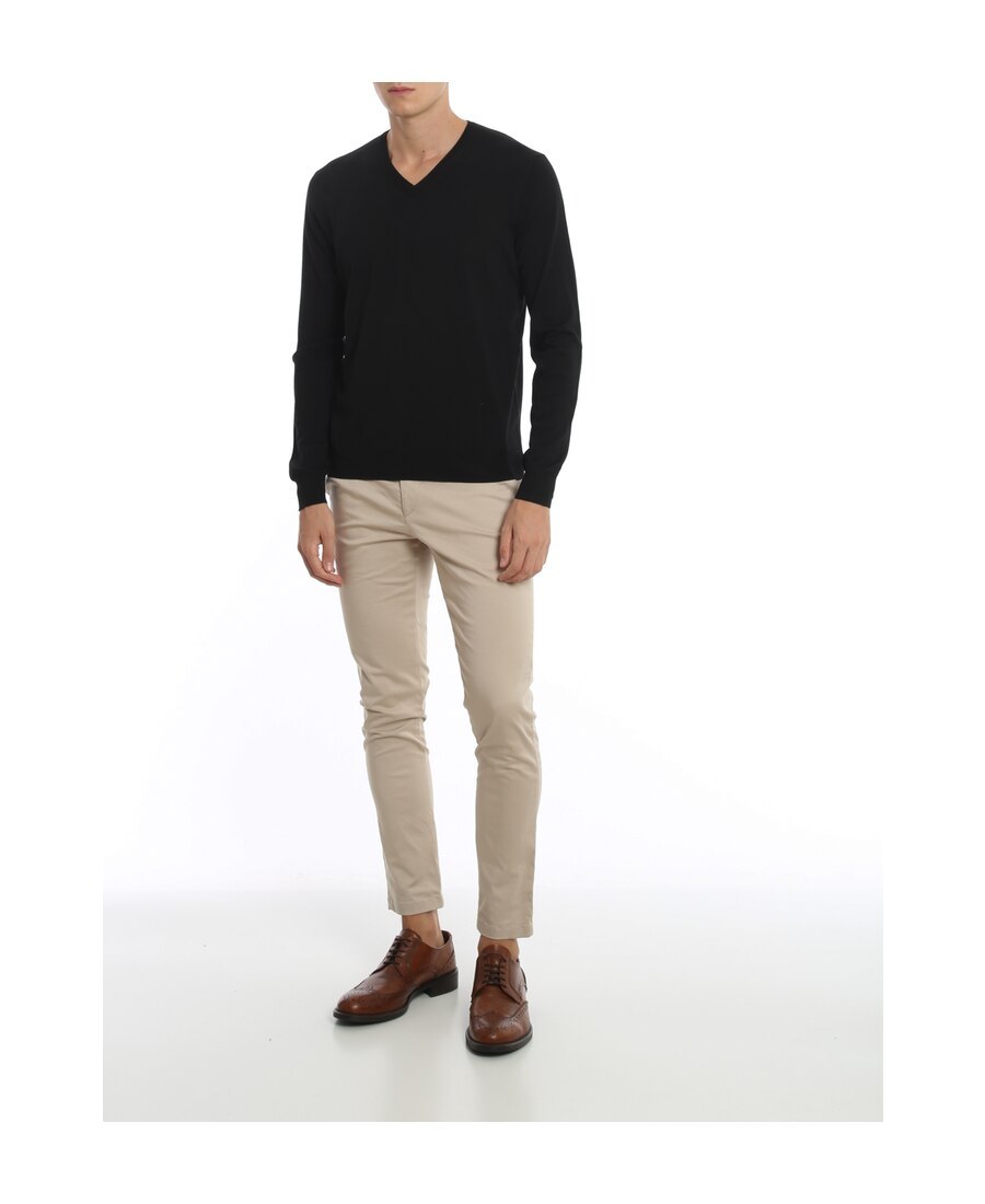 Drumohr V-neck Jumper In Black