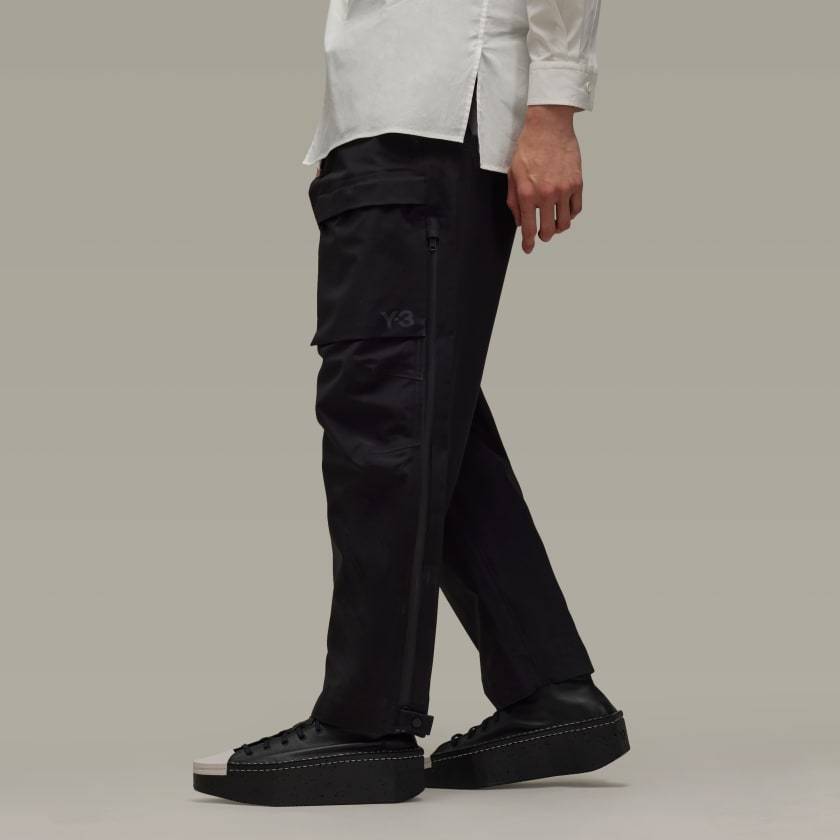 Y-3 X Adidas Gore-tex Hardshell Cargo Track Pants In Black