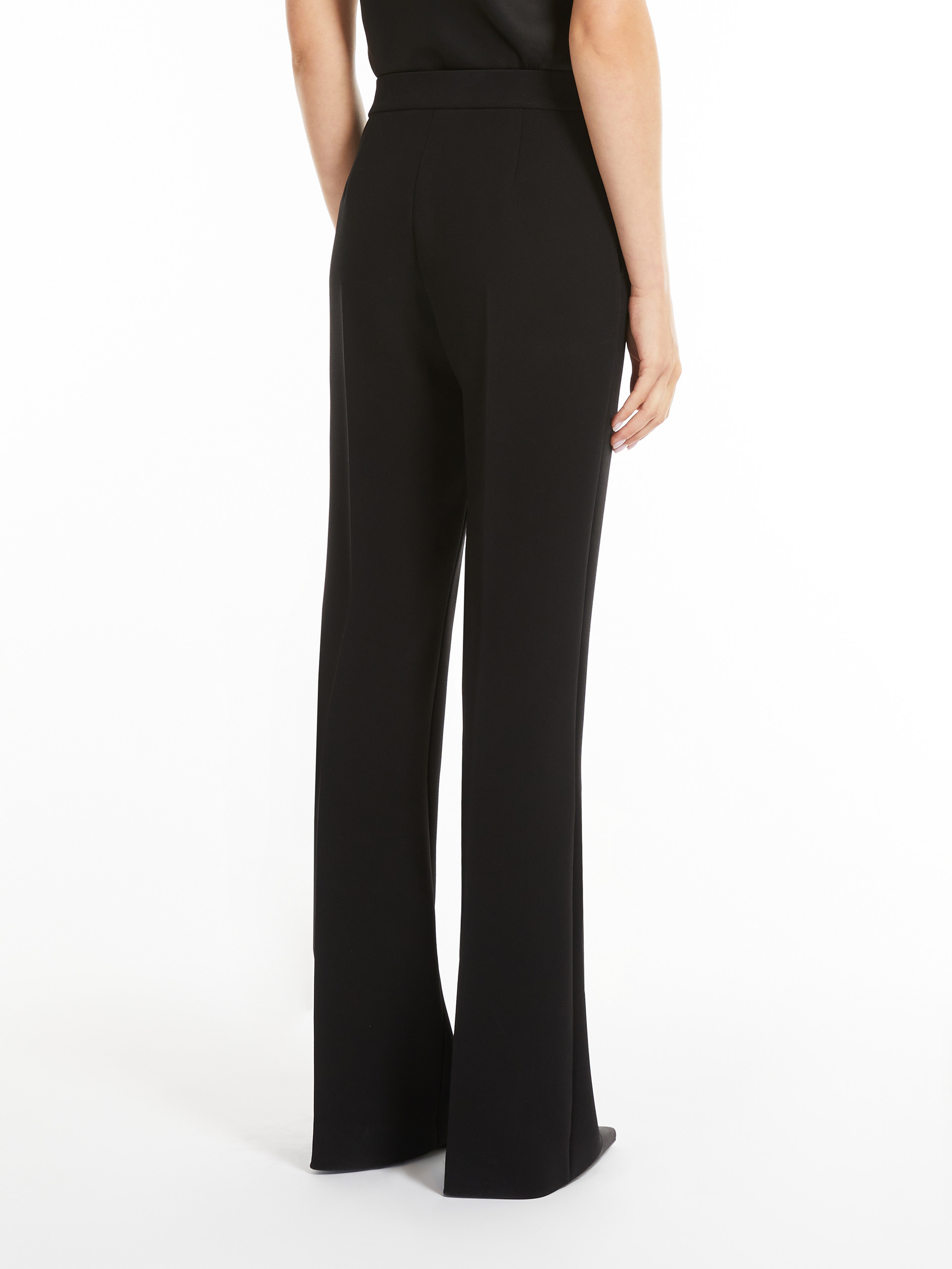 Max Mara Tailored Trousers With Belt Loops And Pockets In Black