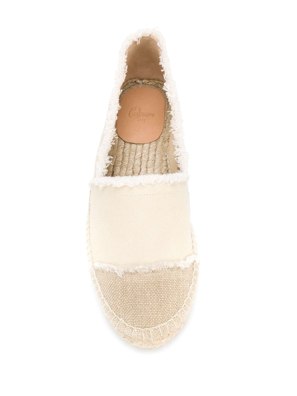 Shop Castaã±er Kampala Fringed Canvas Espadrilles In White