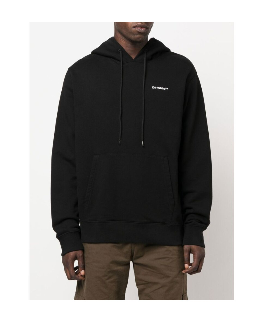 Off-white Caravaggio Arrow Over Hoodie In Black