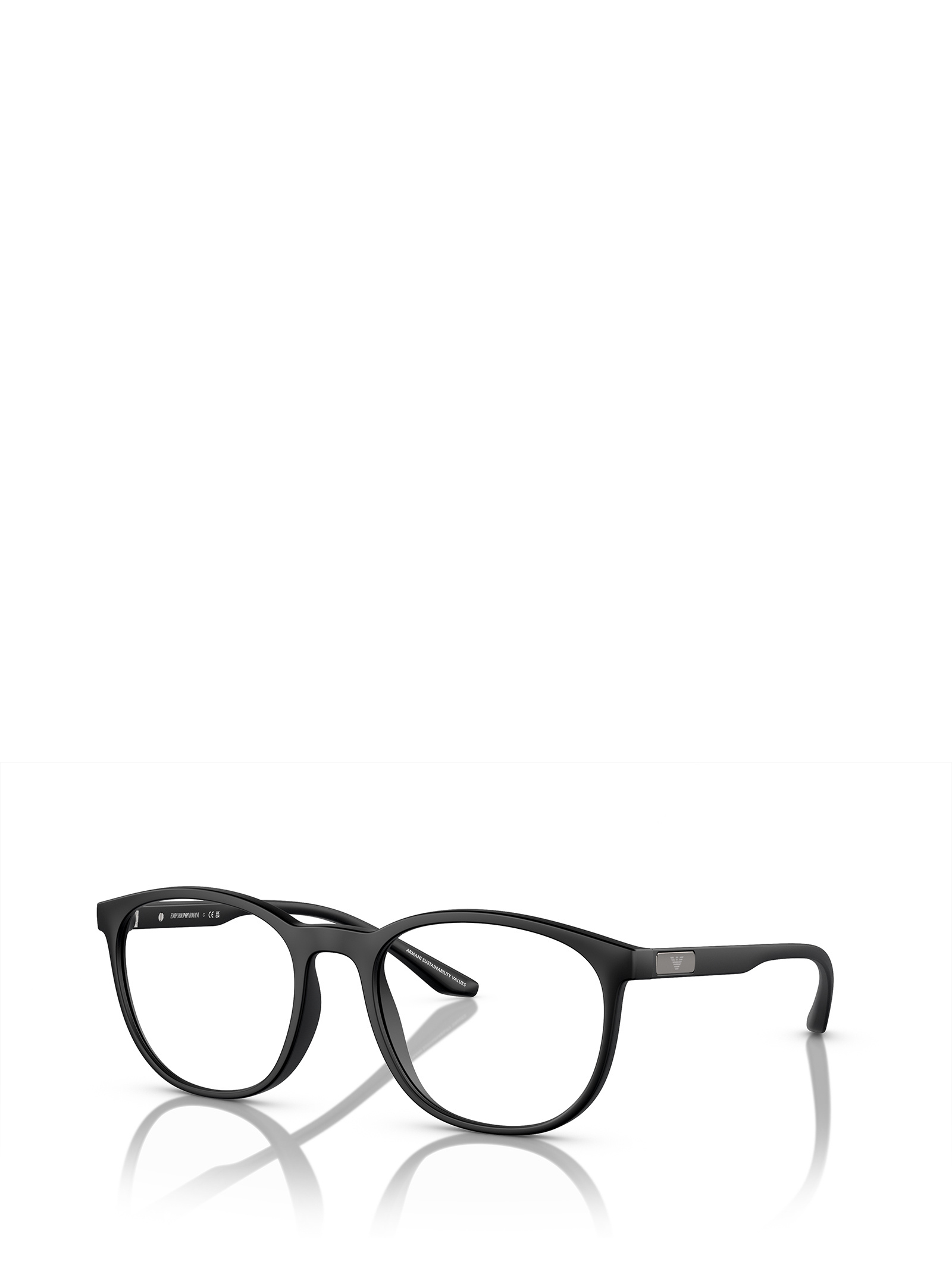 Emporio Armani Full Frame Plain Mirror In Black