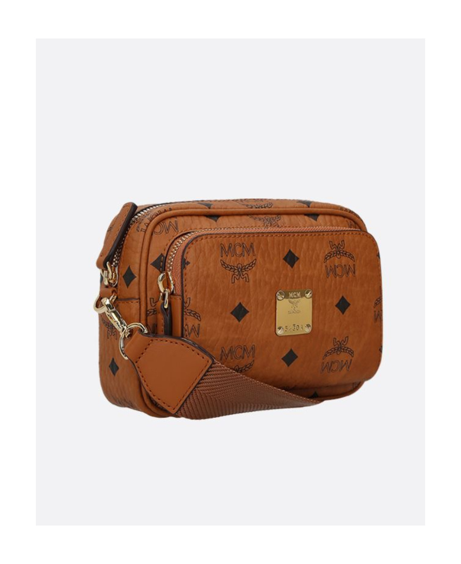 Mcm Visetos Crossbody Bag In Brown