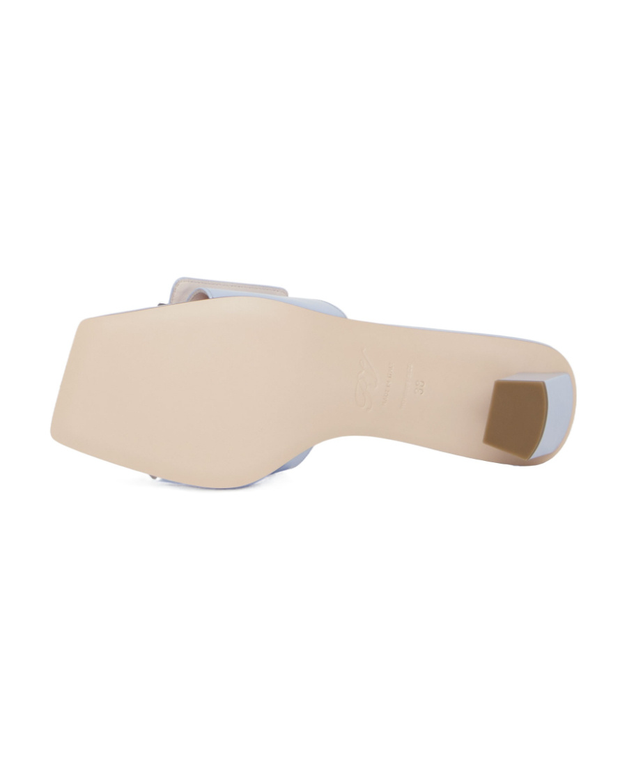 Roger Vivier Love Metal Buckle Muller Heels In White