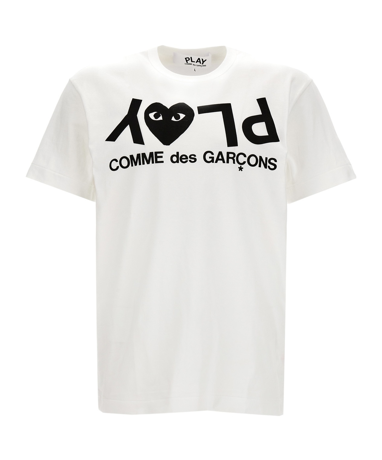 Comme Des Garçons Play Item O-neck Short-sleeved T-shirt In White