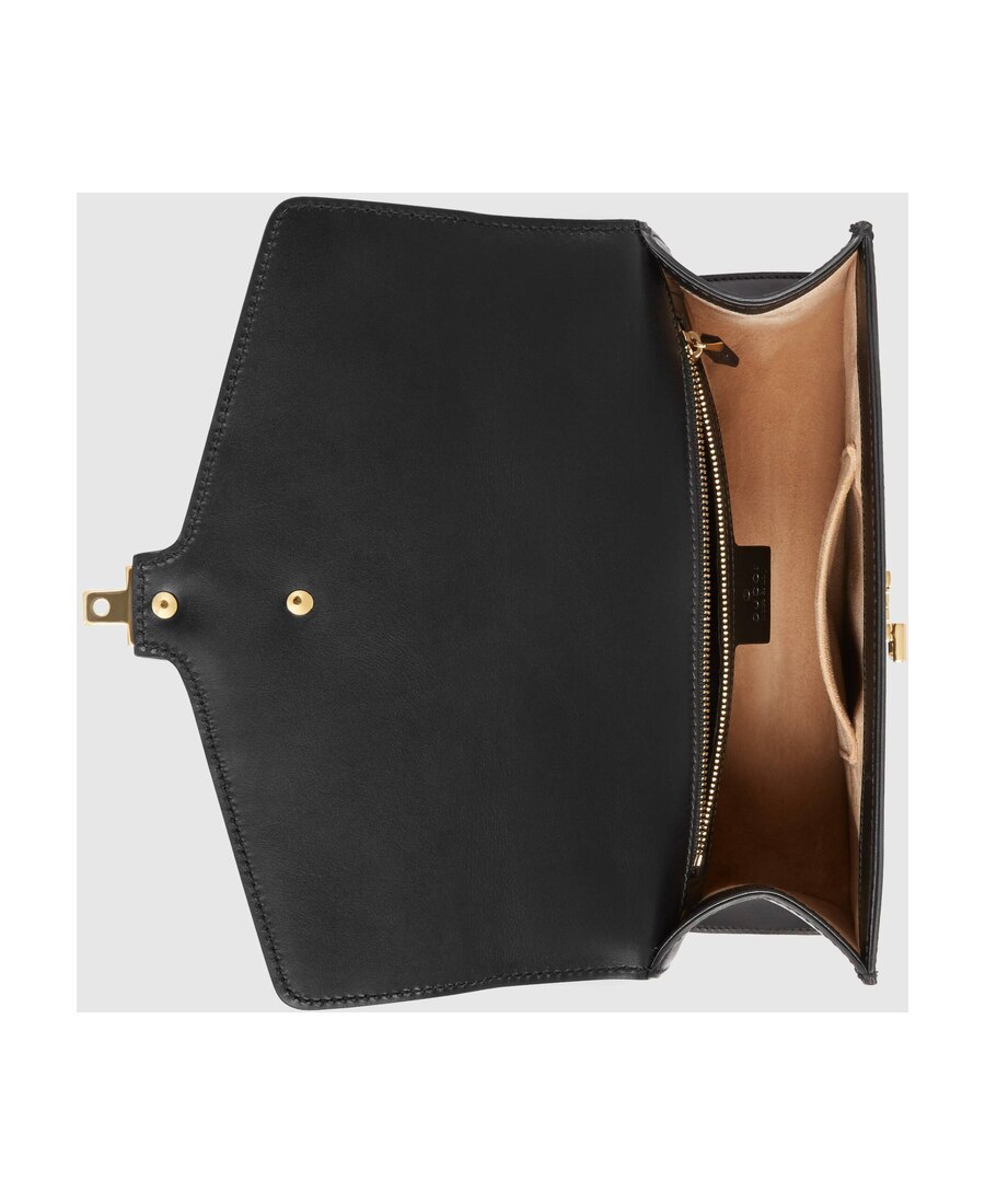 Gucci Sylvie Series Small Shoulder Backpack In Black