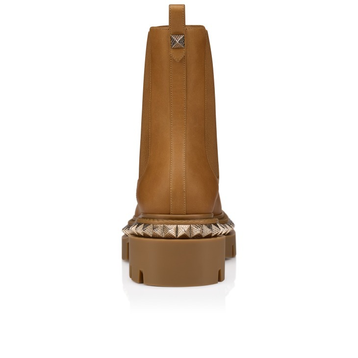 Christian Louboutin Round-toed Ankle Boots In Brown