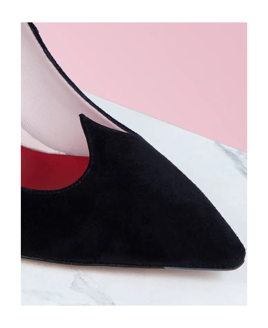Roger Vivier I Love Vivier Heart-shaped Suede Pumps In Black