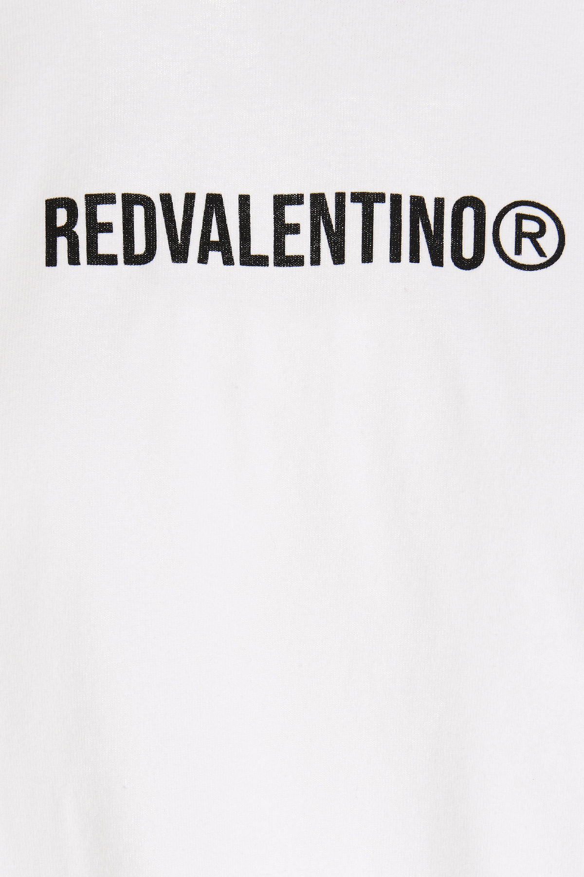 Red Valentino Logo T-shirt With Round Neck In White