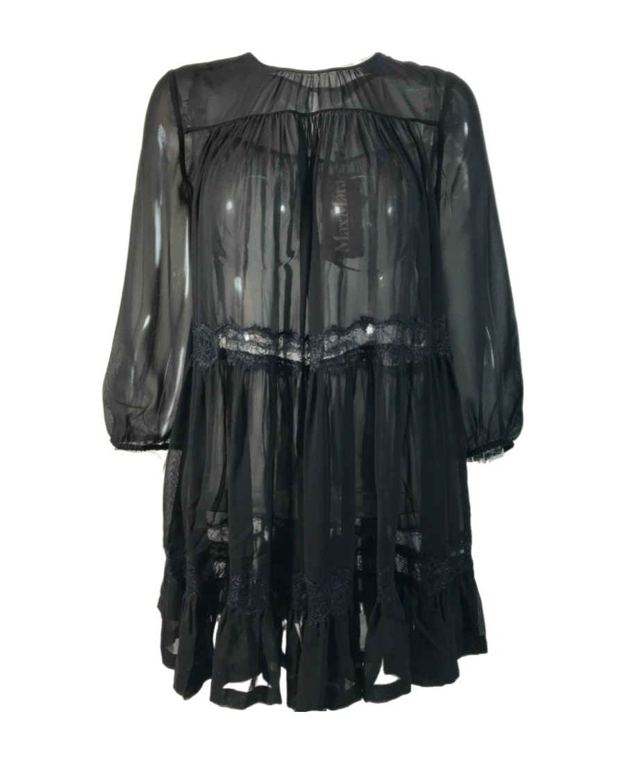 Max Mara Pleated Detail Blouse In Black