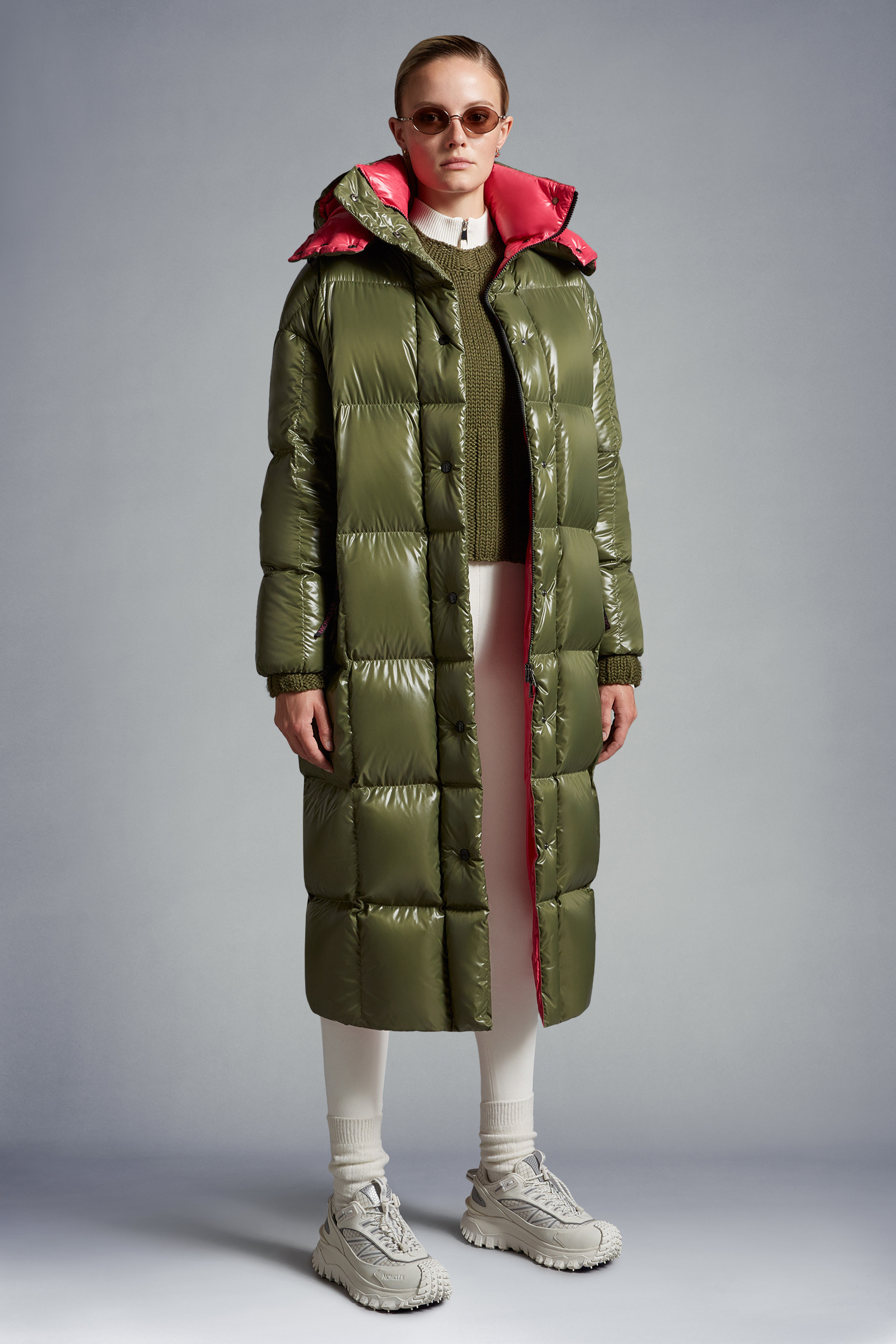 Moncler Parnaiba Quilted Coat In Green