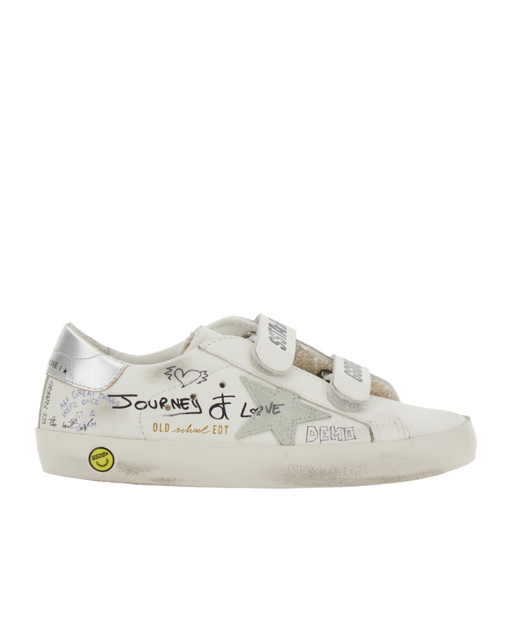 Golden Goose Kid - Old School Sneakers In White