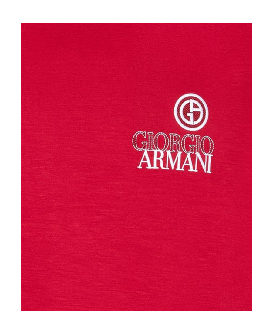 Giorgio Armani Short-sleeved T-shirt With Round Neck In Red