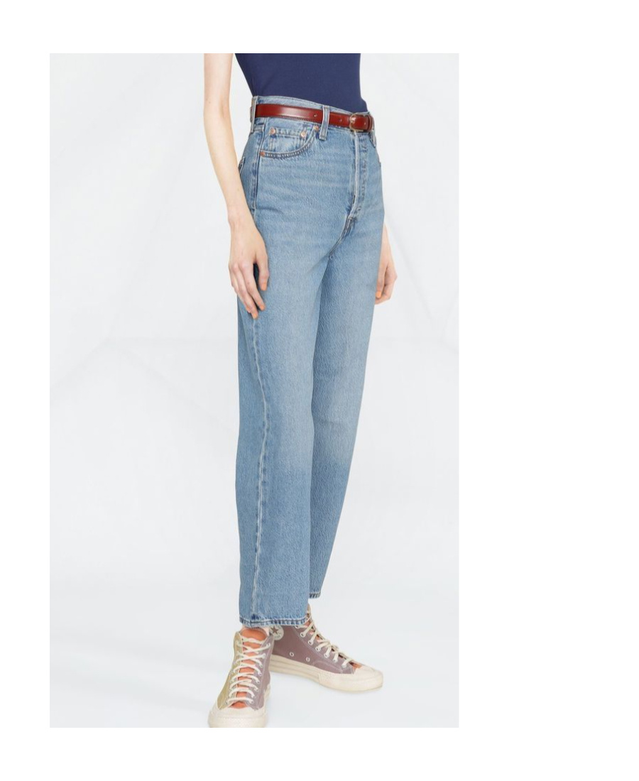 Levi's Levis Womens Multiple Dimensions 501 Straight-leg Mid-rise Jeans In Blue
