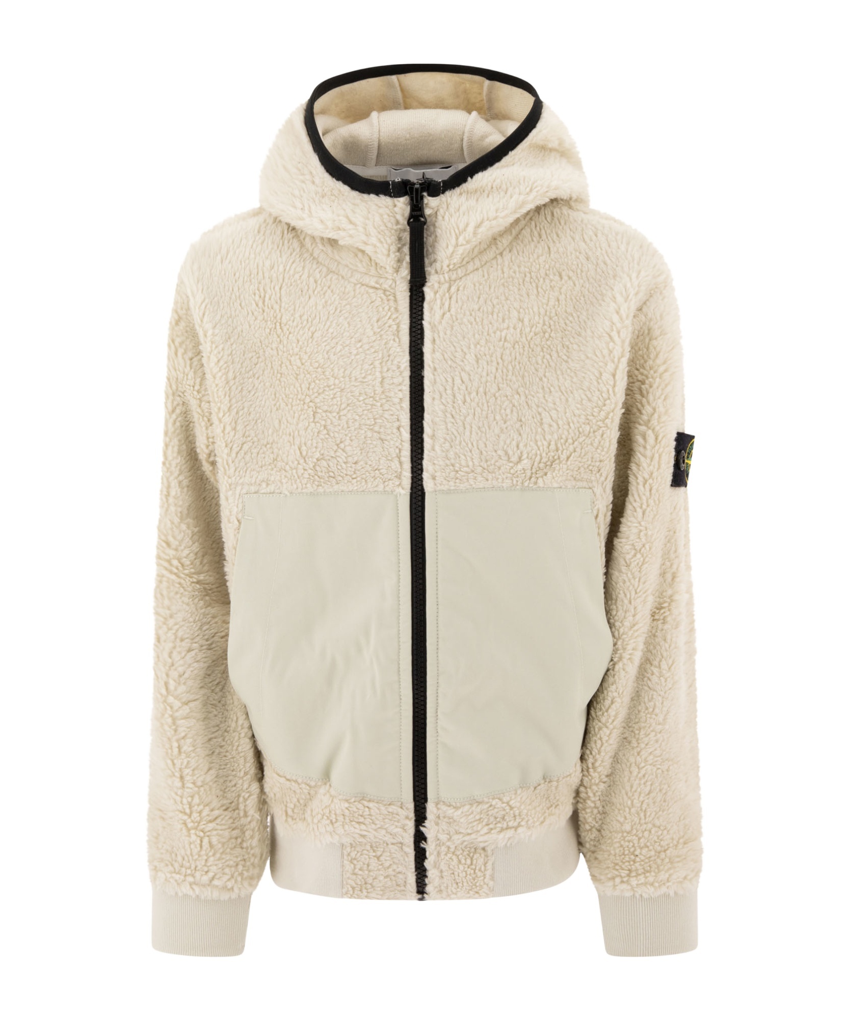 Stone Island Long-sleeved Jacket In White