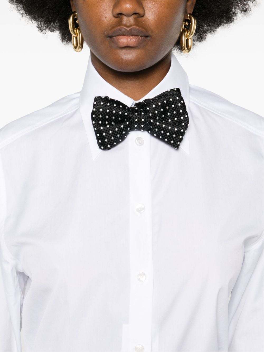 Dolce & Gabbana Camicia Collo Oversize In White