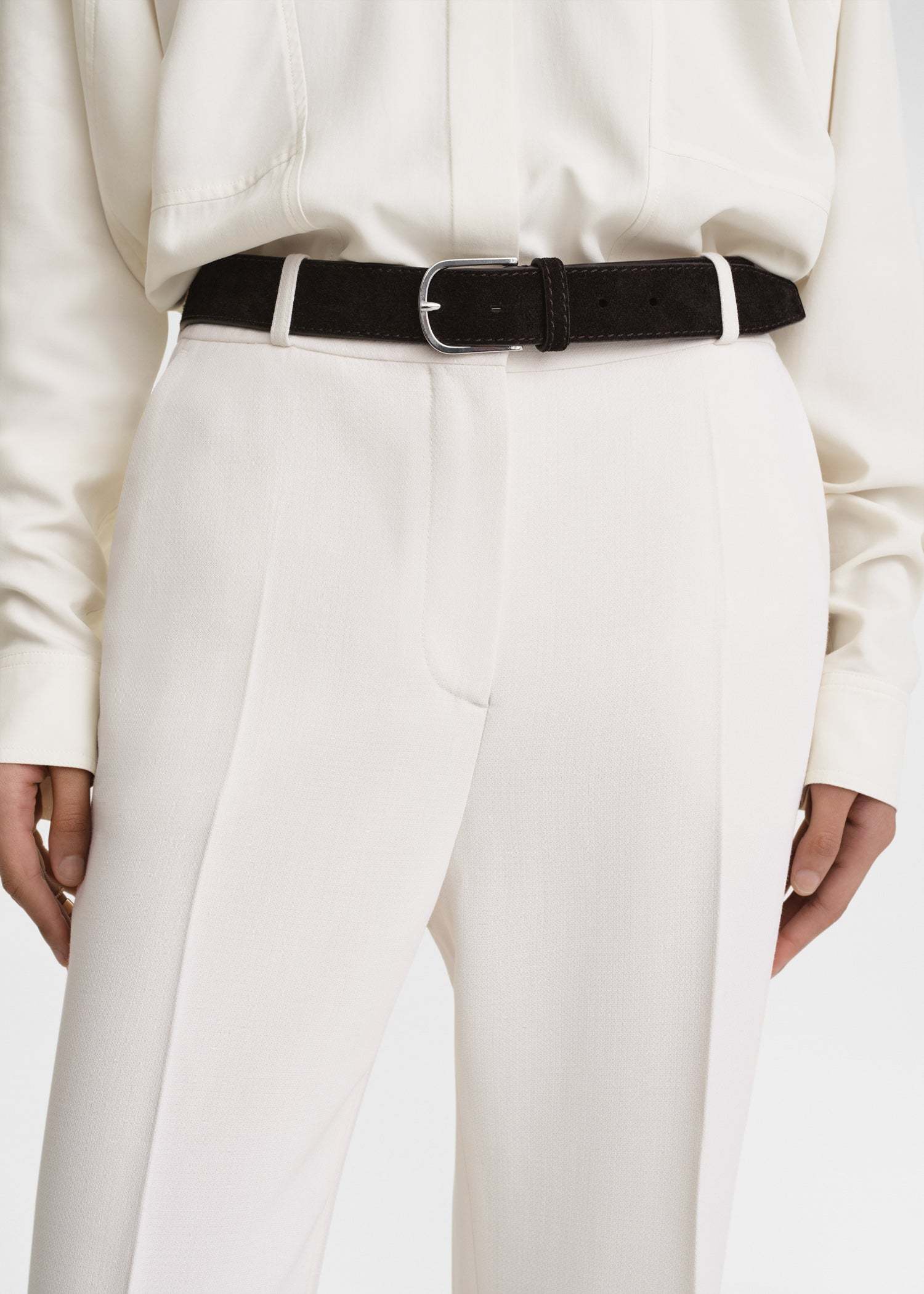 Totême Bold Trouser Belt Espresso In Black
