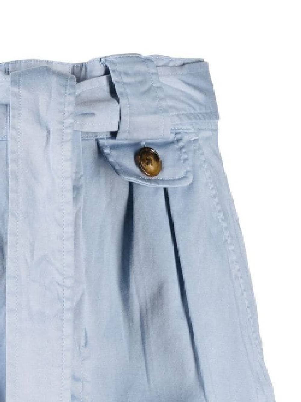 Woolrich Tied-waist Turn-up Hem Shorts In Blue
