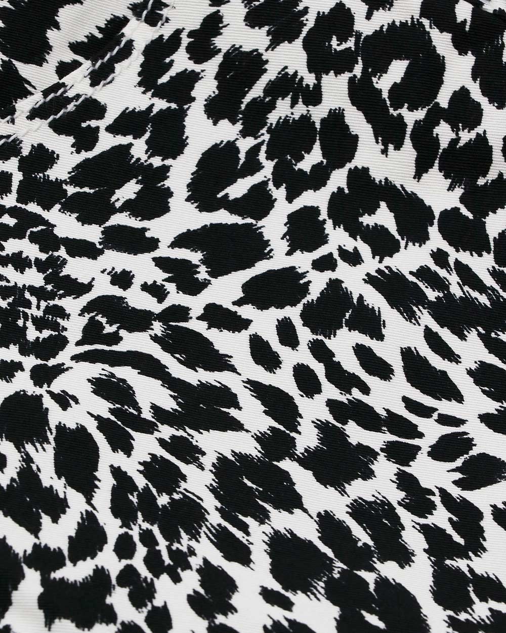 Moschino Leopard Print Jeans In Black
