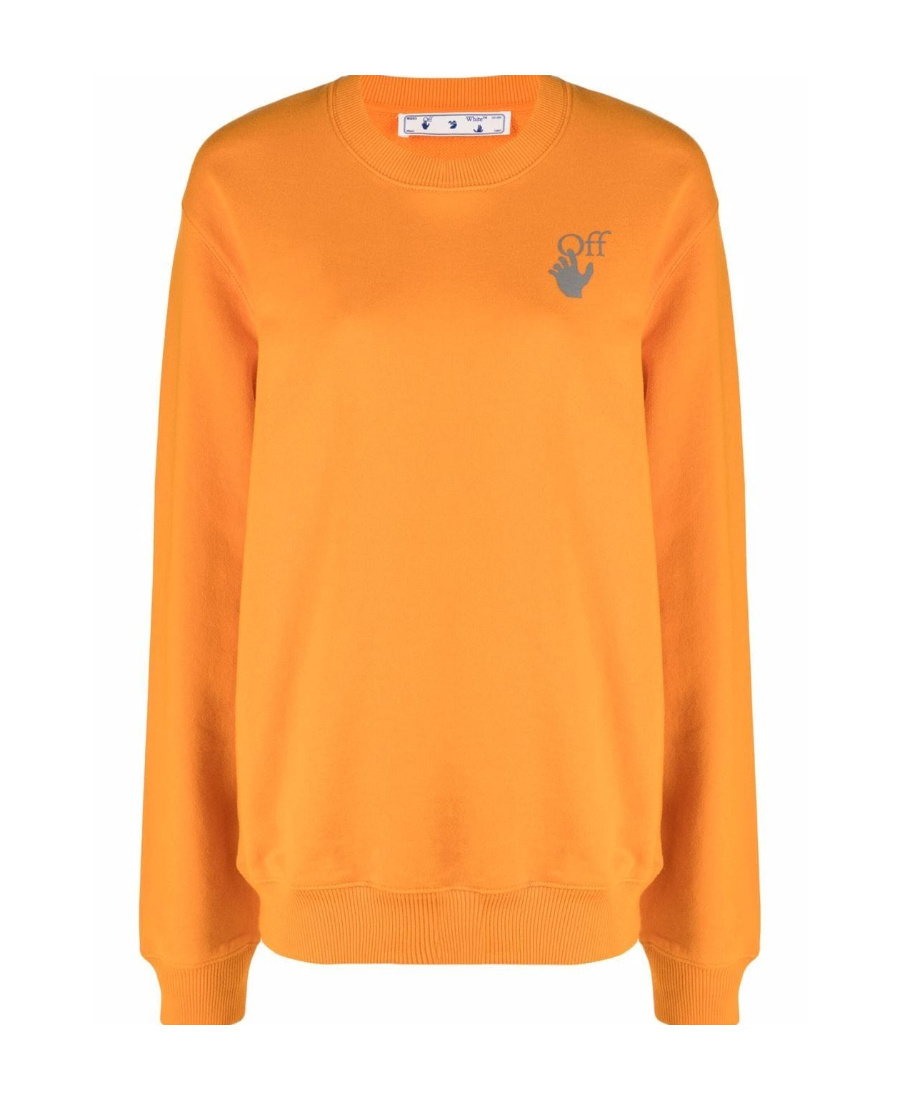 Off-white Arrow-print Logo Sweatshirt In Orange