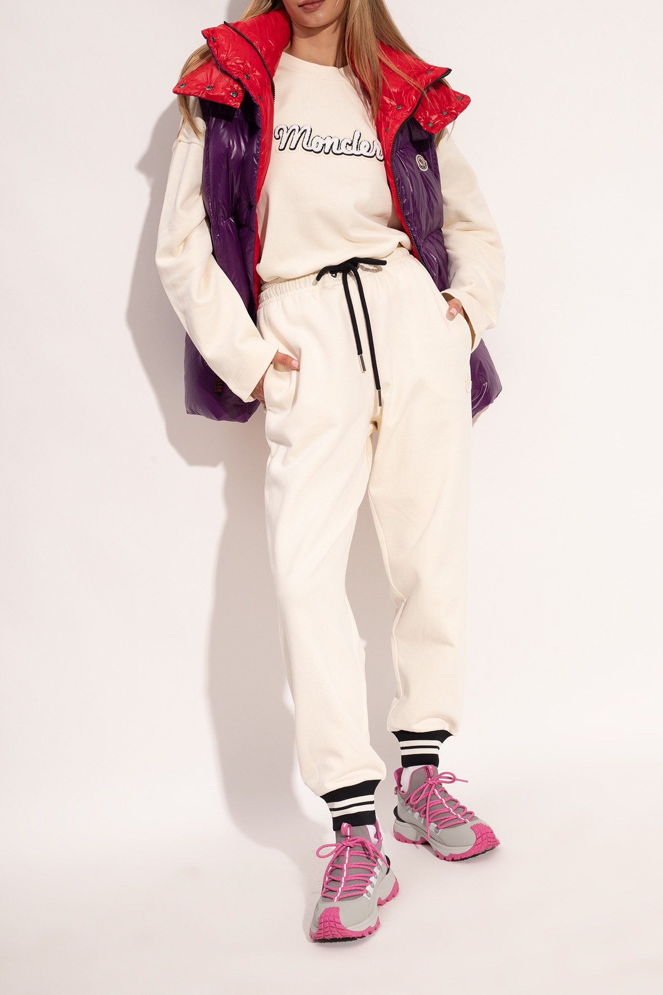 Shop Moncler Trailgrip Lite2 Sneakers In White