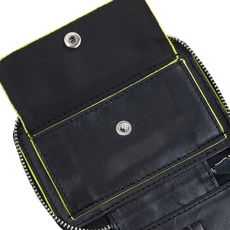 Msgm Zipper Wallet In Black