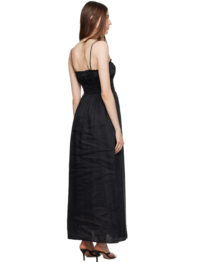 Frame Sleeveless Maxi Dress In Black