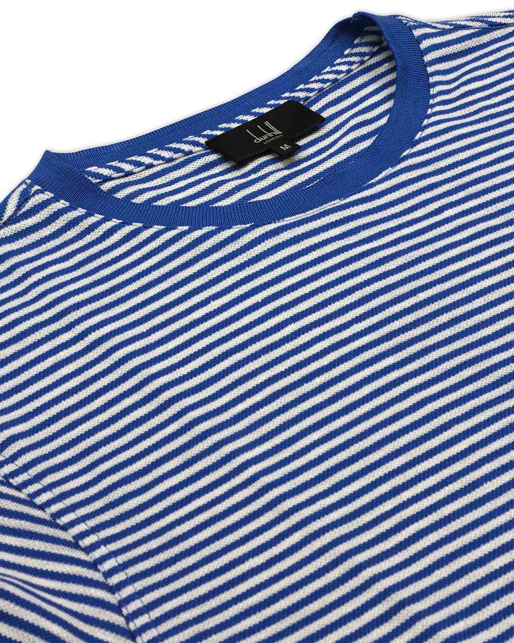 DUNHILL ROUND NECK STRIPED T-SHIRT 