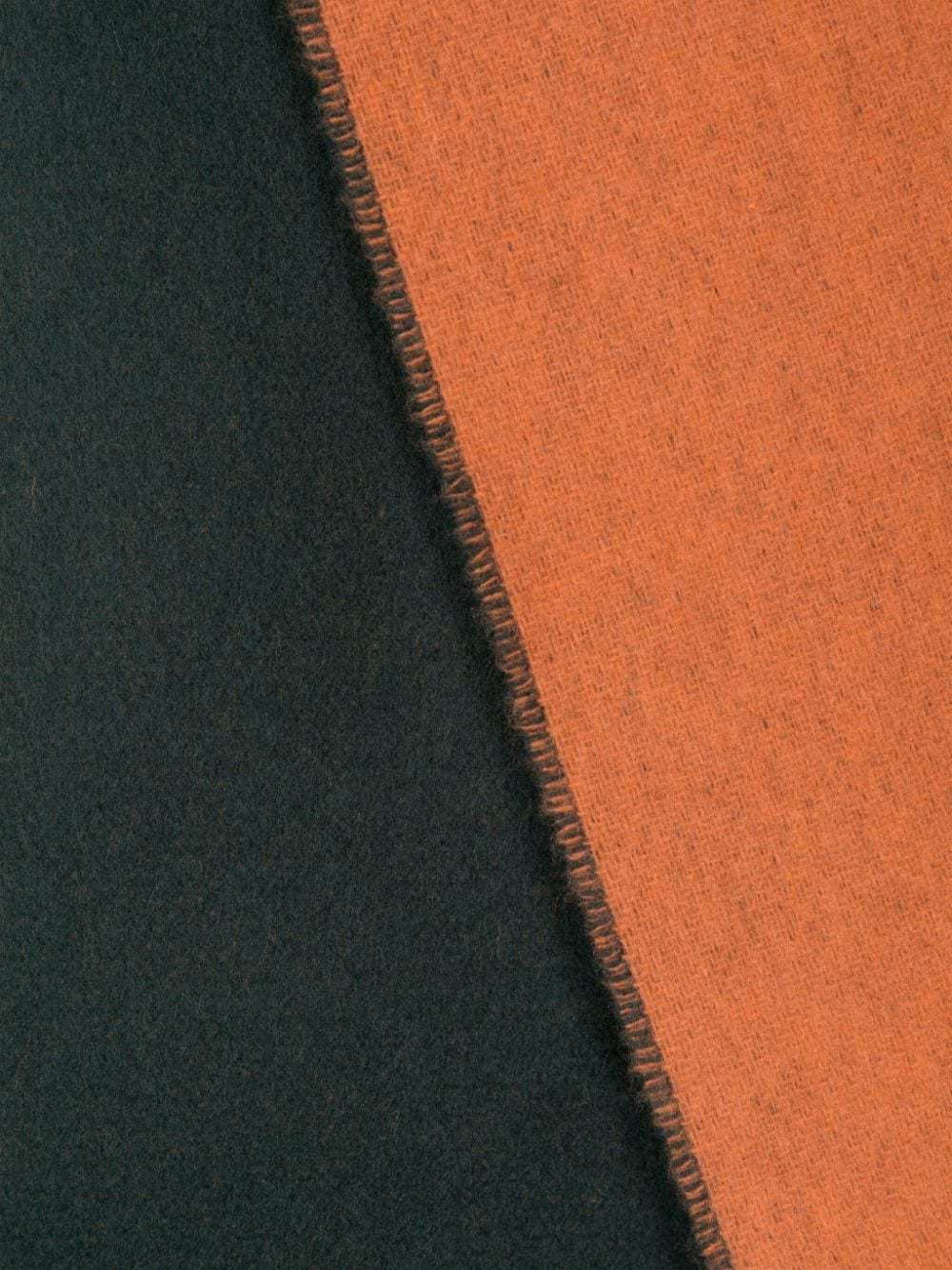 Vivienne Westwood Double Logo Wool Scarf In Orange