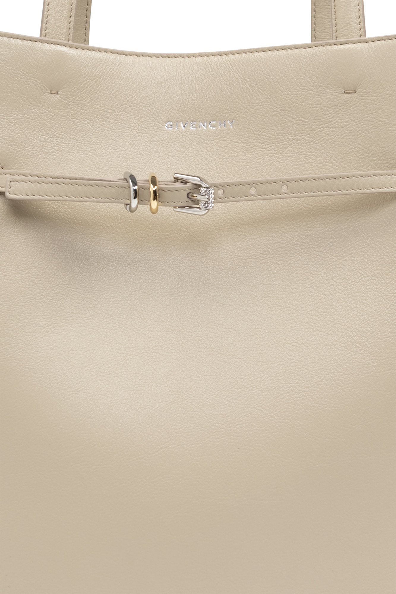Shop Givenchy Medium Voyou Leather Tote Bag In Nude