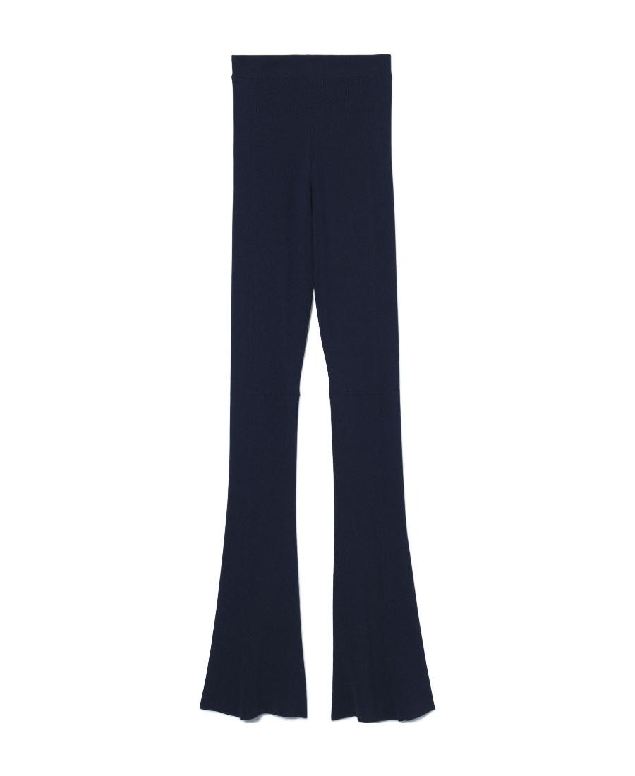Jacquemus Flared Knitted Trousers In Black