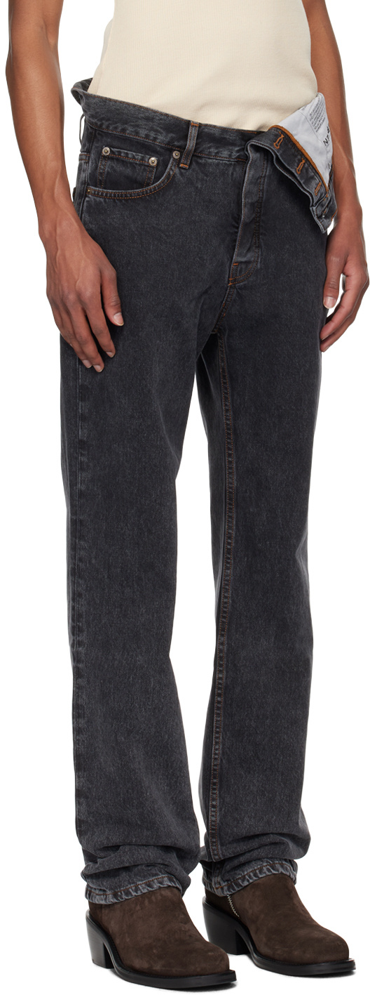 Y/project Belt-loop Jeans In Black