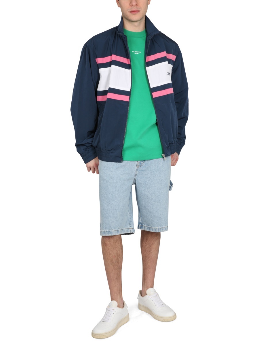 Drôle De Monsieur Jacket With Logo Embroidery In Black