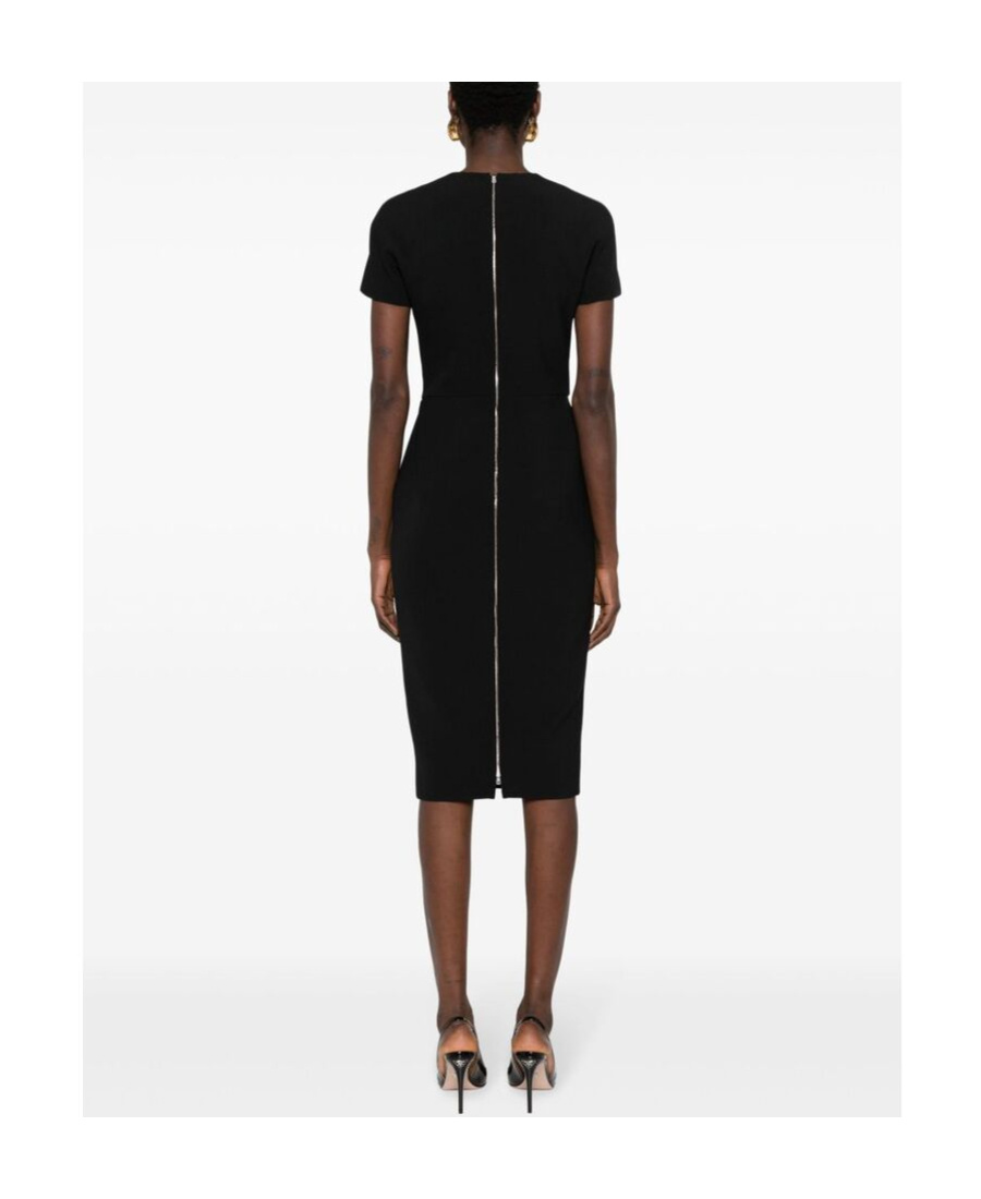 Victoria Beckham T-shirt Fitted Dress In Black